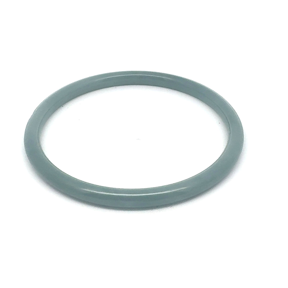 61 mm Celestial Blue Guatemalan Jadeite Thin Full-Round Hololith Bangle