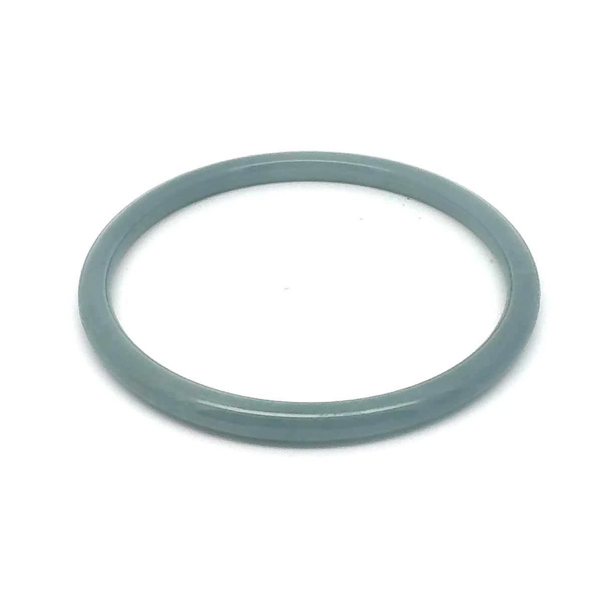 61 mm Celestial Blue Guatemalan Jadeite Thin Full-Round Hololith Bangle
