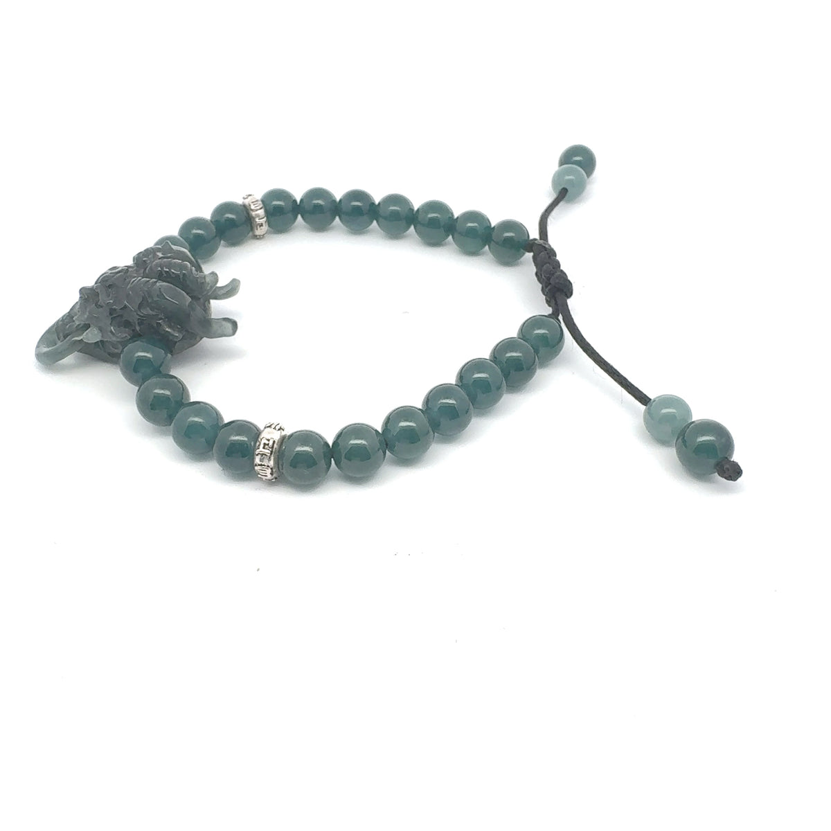 Princesa Blue Jadeite Dragon Knocker Bracelet | 7.5 mm