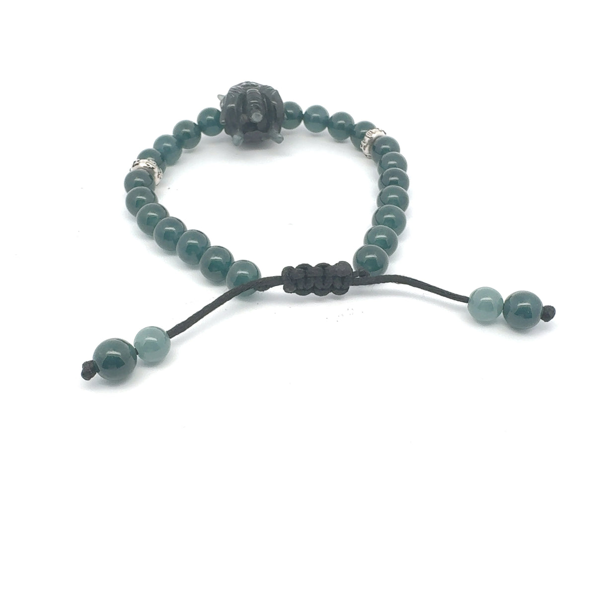 Princesa Blue Jadeite Dragon Knocker Bracelet | 7.5 mm
