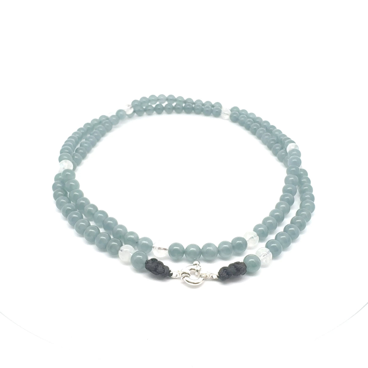 Icy Princesa Blue Jadeite & Moonstone Necklace | 30 in