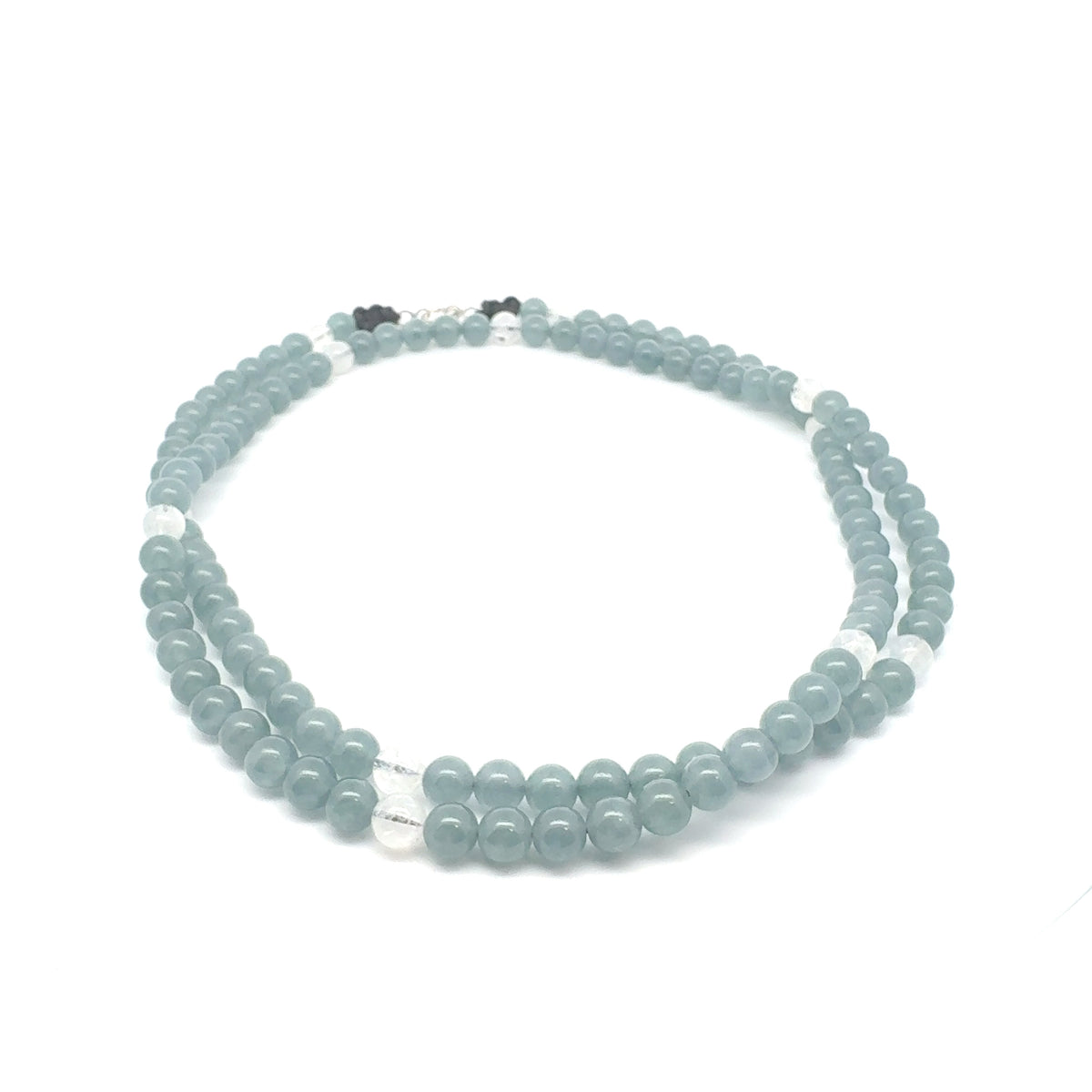 Icy Princesa Blue Jadeite & Moonstone Necklace | 30 in