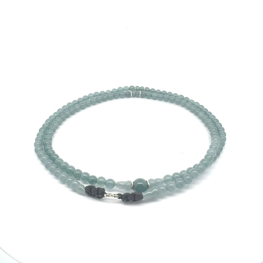 Icy Princesa Blue Jadeite Necklace | 5 mm, 26 in