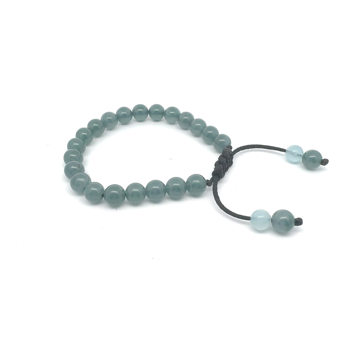 Icy Princesa Blue Jadeite & Aquamarine Bracelet | 7.5 mm