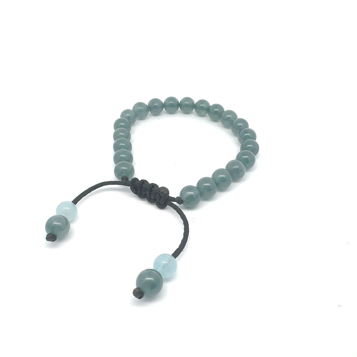 Icy Princesa Blue Jadeite & Aquamarine Bracelet | 7.5 mm