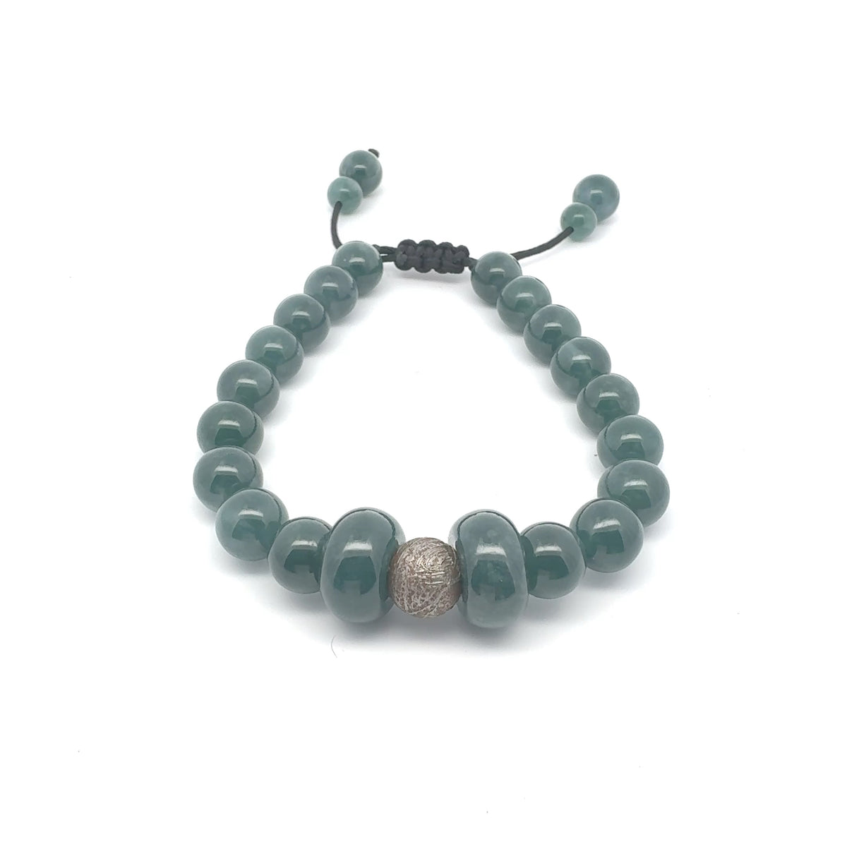 Princesa Blue Jadeite & Aletai Meteorite Bracelet | 10 mm