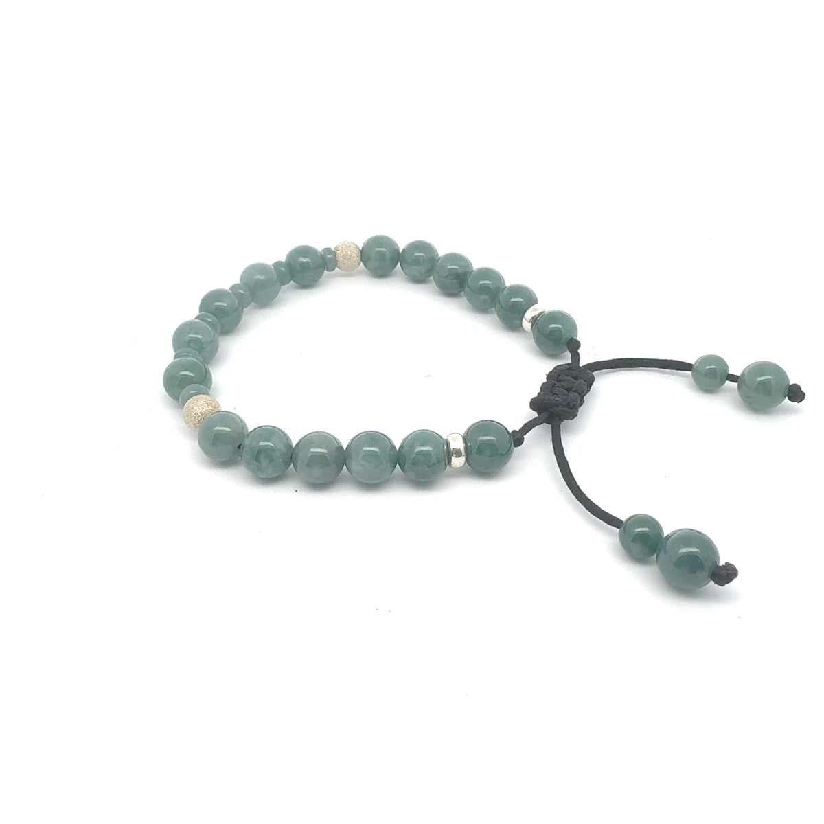 Snowy Princesa Guatemalan Jadeite Bracelet | 8 mm