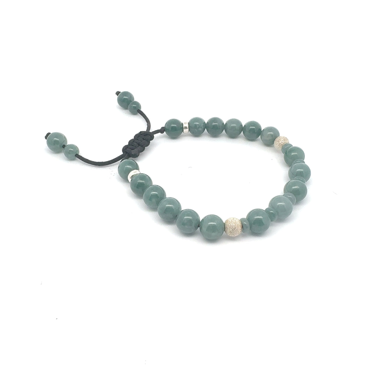 Snowy Princesa Guatemalan Jadeite Bracelet | 8 mm