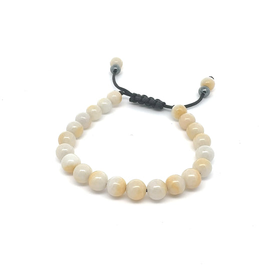 Sunlight Yellow Burmese Jadeite Bracelet | 7.5 mm
