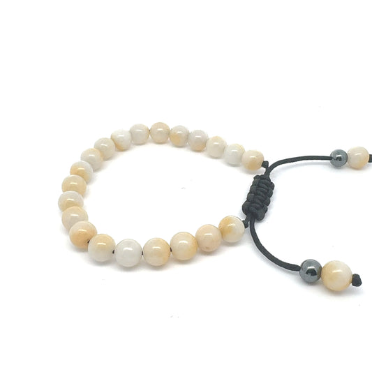 Sunlight Yellow Burmese Jadeite Bracelet | 7.5 mm