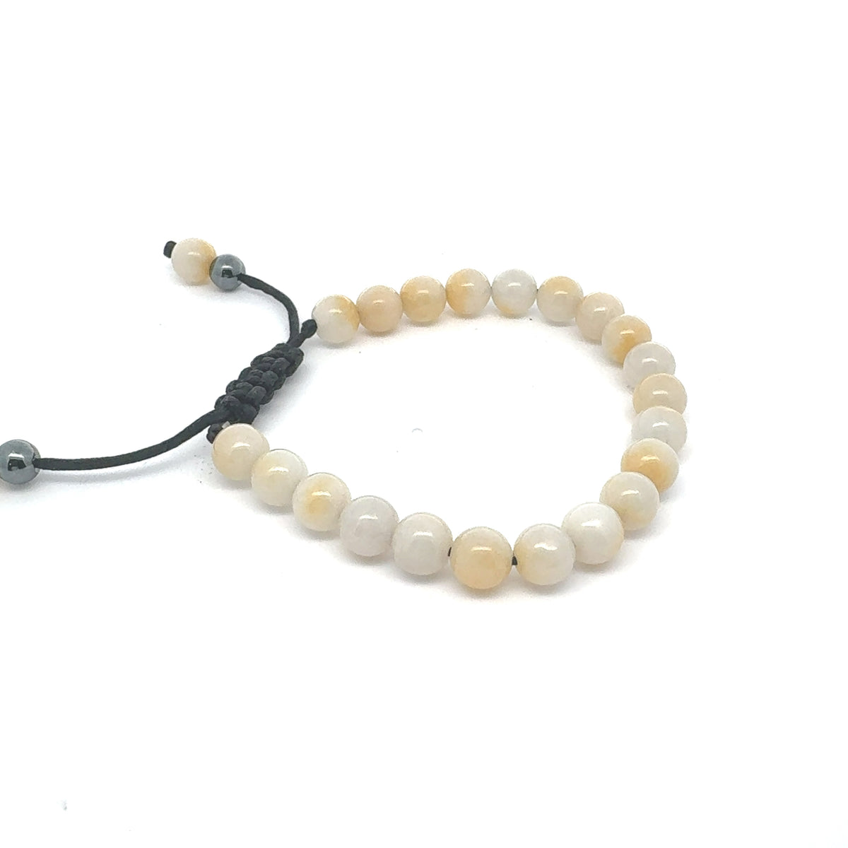 Sunlight Yellow Burmese Jadeite Bracelet | 7.5 mm