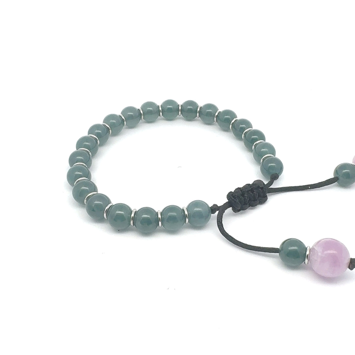 Icy Princesa Blue Jadeite & Kunzite Bracelet | 8 mm