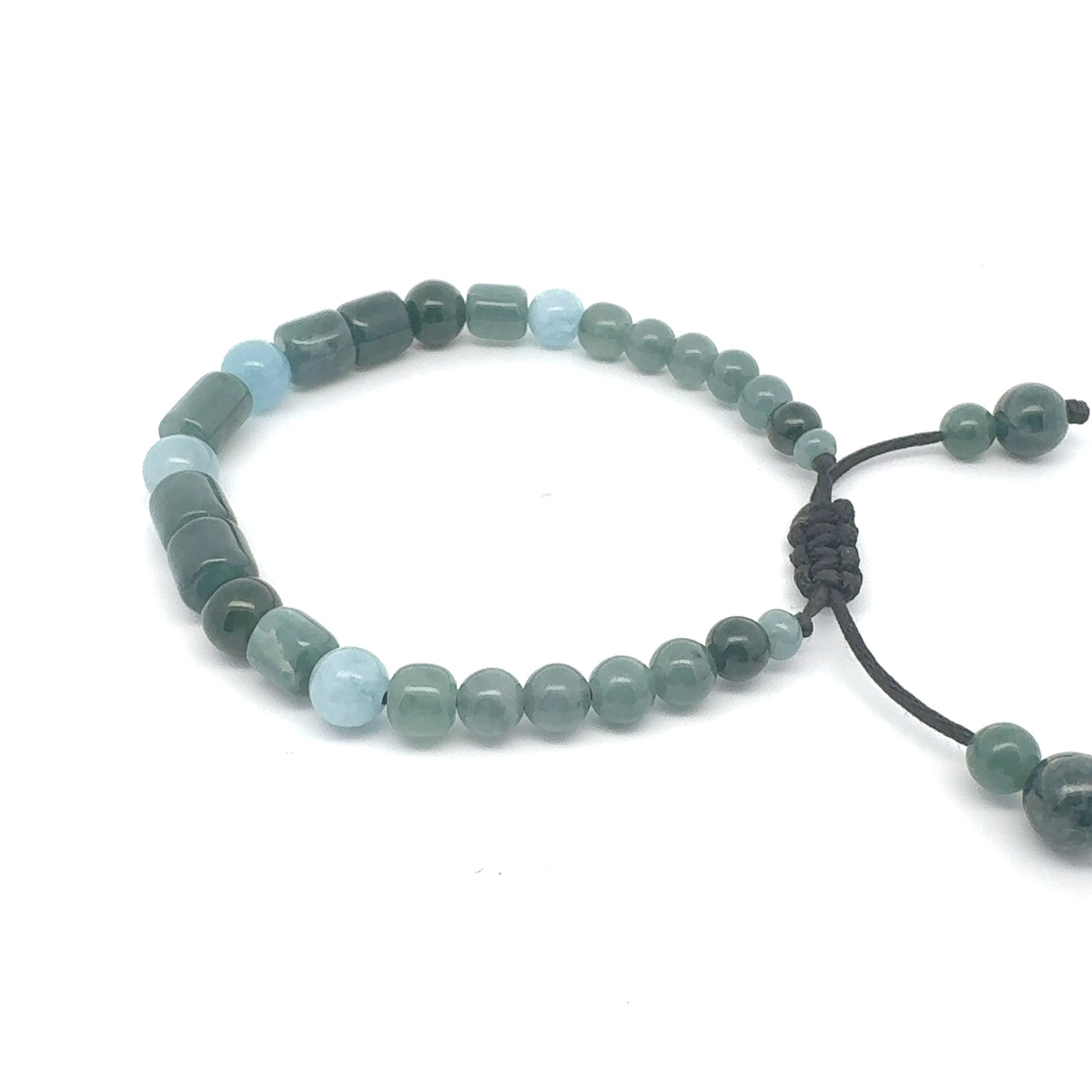 Princesa Blue Jadeite & Aquamarine Bracelet | 8 mm