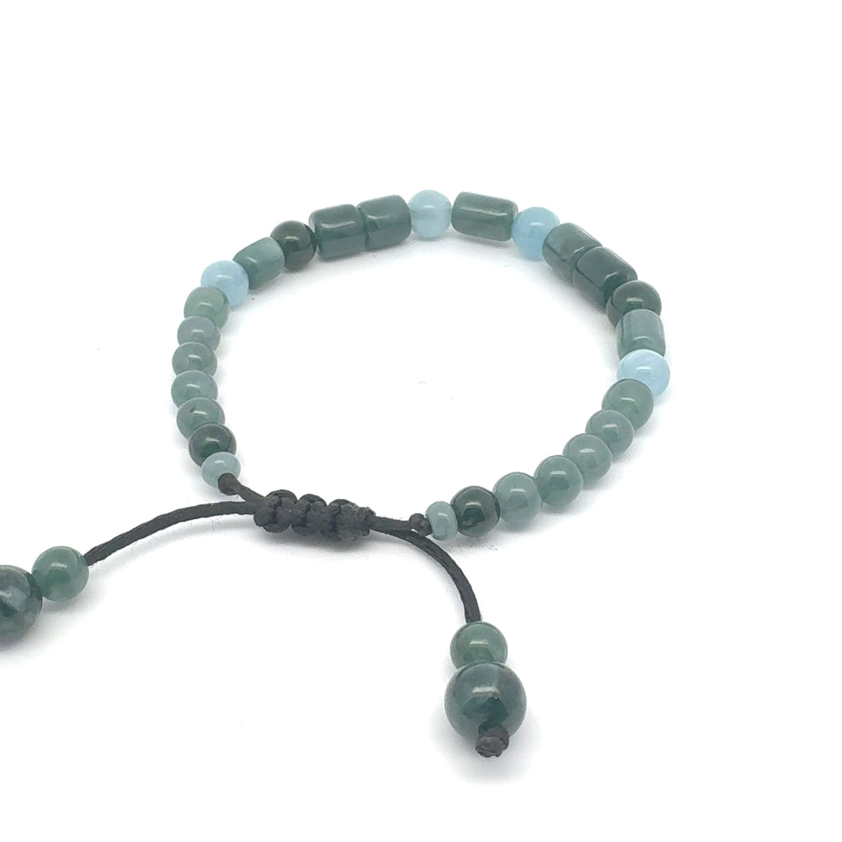 Princesa Blue Jadeite & Aquamarine Bracelet | 8 mm