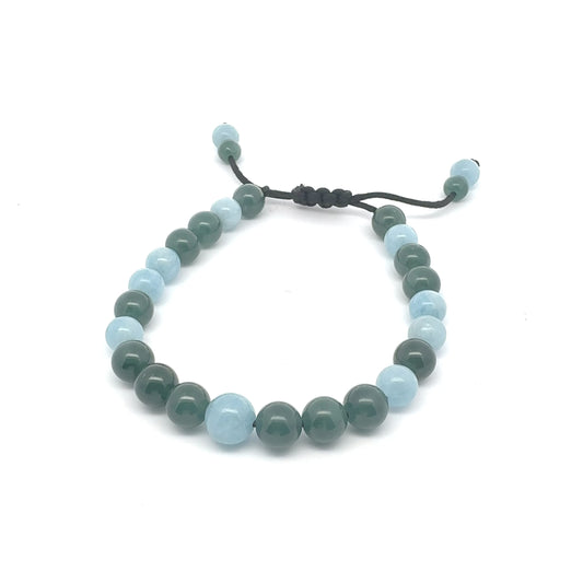 Princesa Blue-Green Guatemalan Jadeite Bracelet | 8 mm