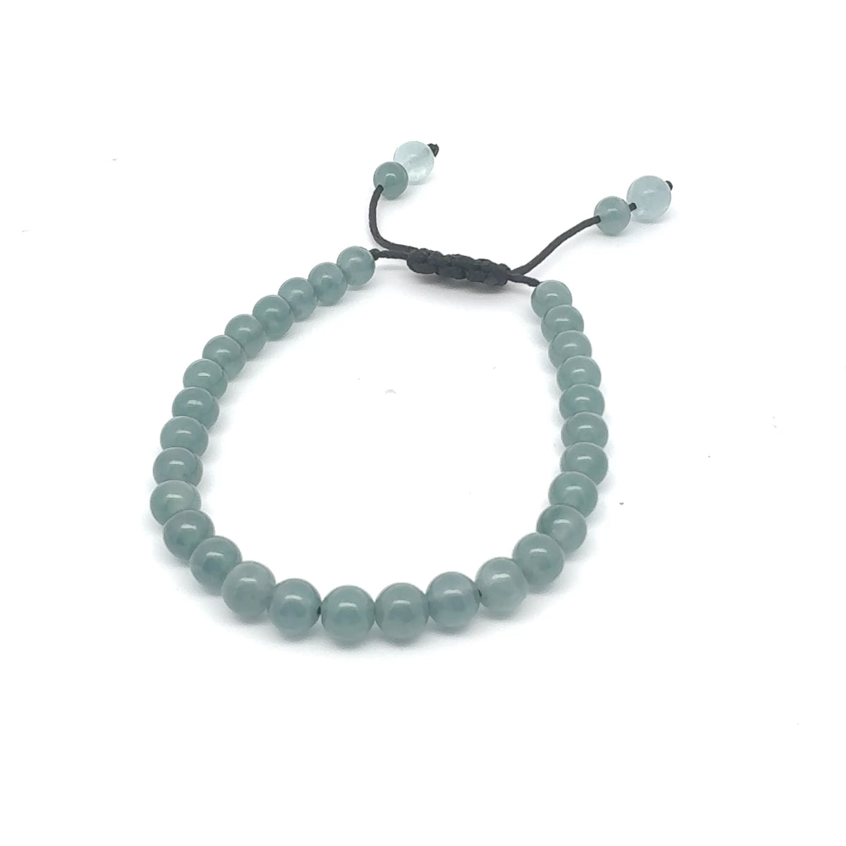 Icy Princesa Blue Jadeite & Aquamarine Bracelet | 5.5 mm
