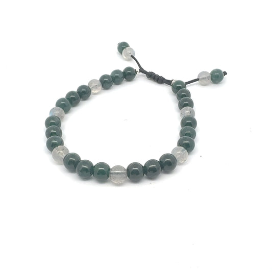 Princesa Blue-Green Jadeite & Labradorite Bracelet | 6 mm