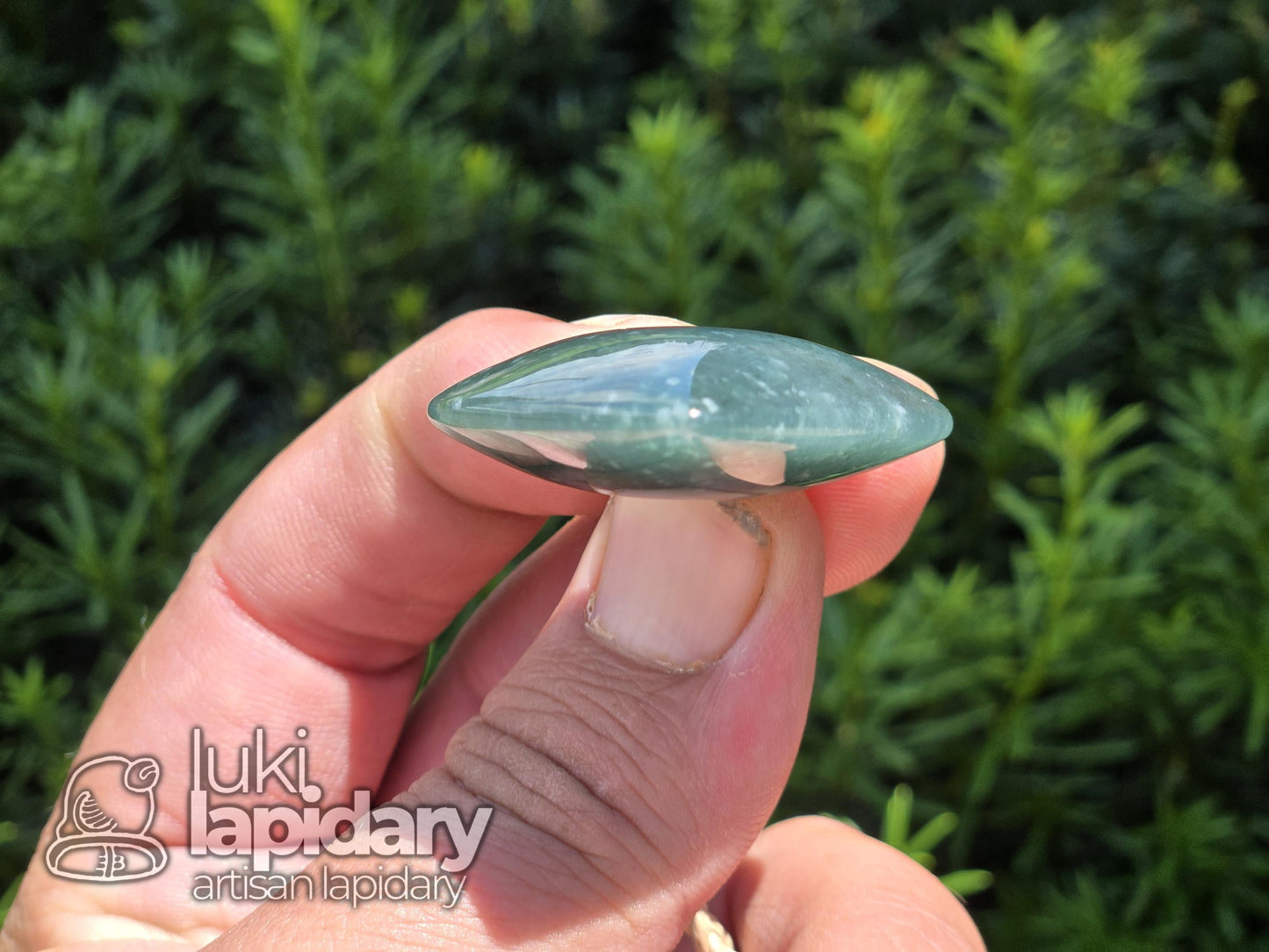 Guatemalan Blue Jadeite Heart Pendant — Rare Translucent Mayan Jade