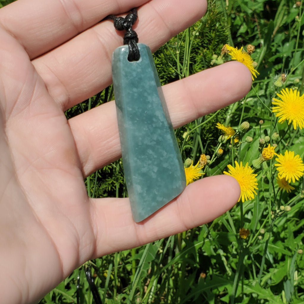 The Princessa Pendant – Guatemalan Jadeite with Natural Snow