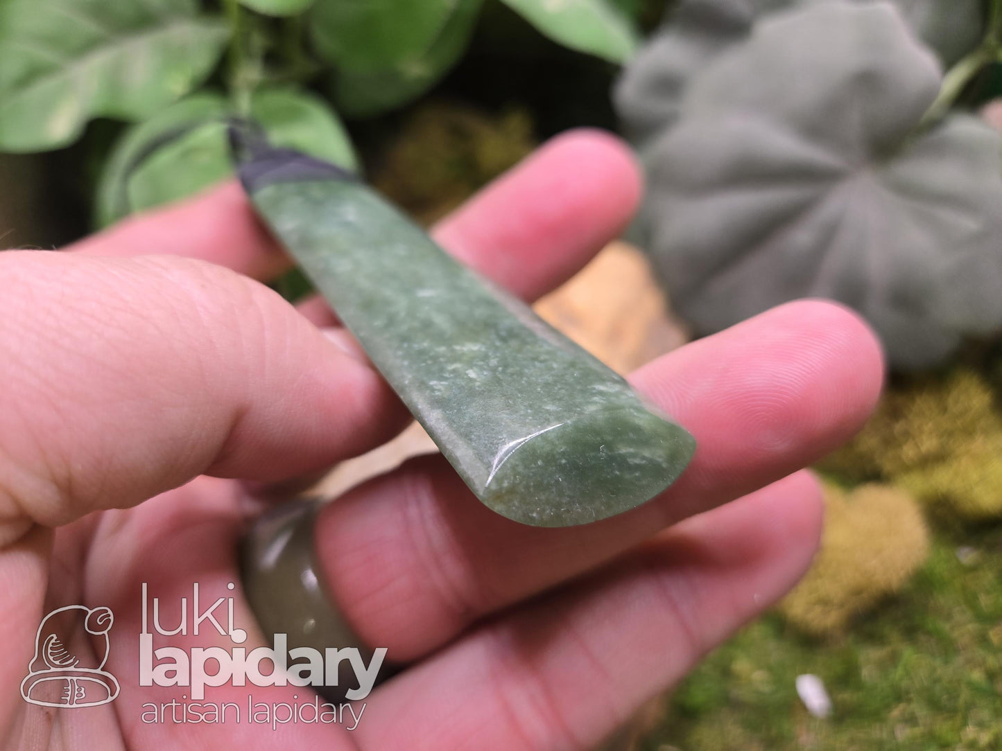 Pounamu Jade Toki Pendant — New Zealand Greenstone, Slim Profile