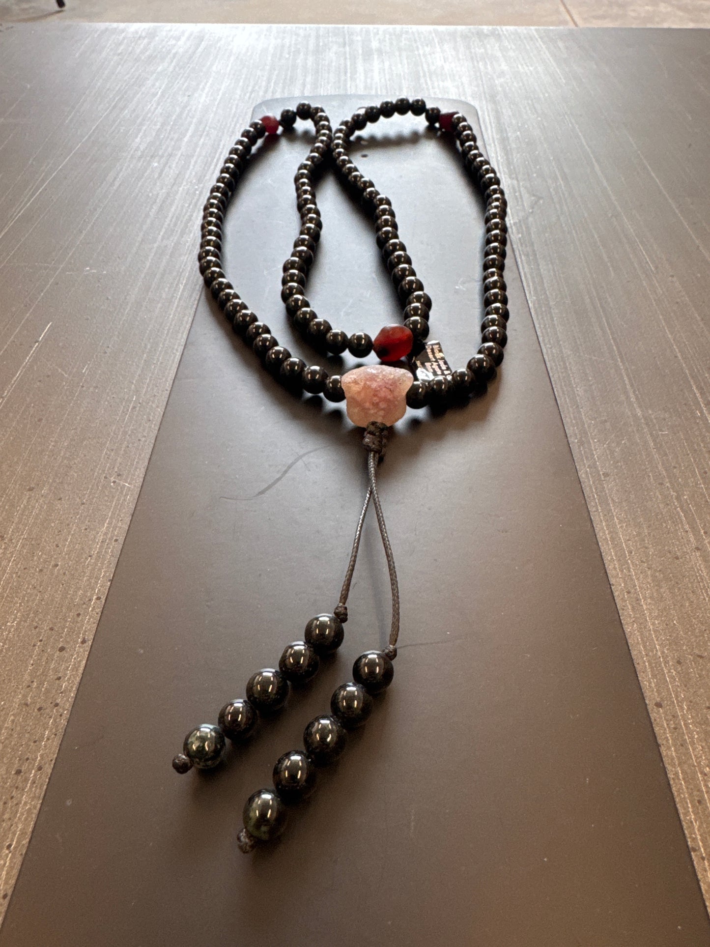 Mala Necklace — Black Jadeite Jade