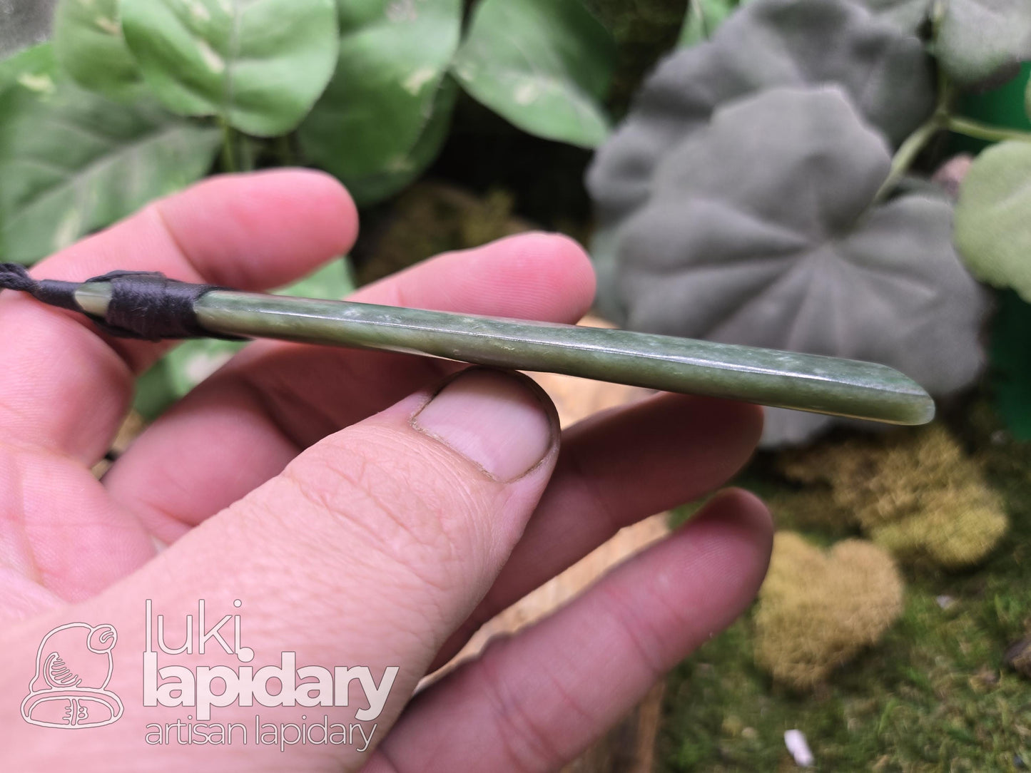 Pounamu Jade Toki Pendant — New Zealand Greenstone, Slim Profile