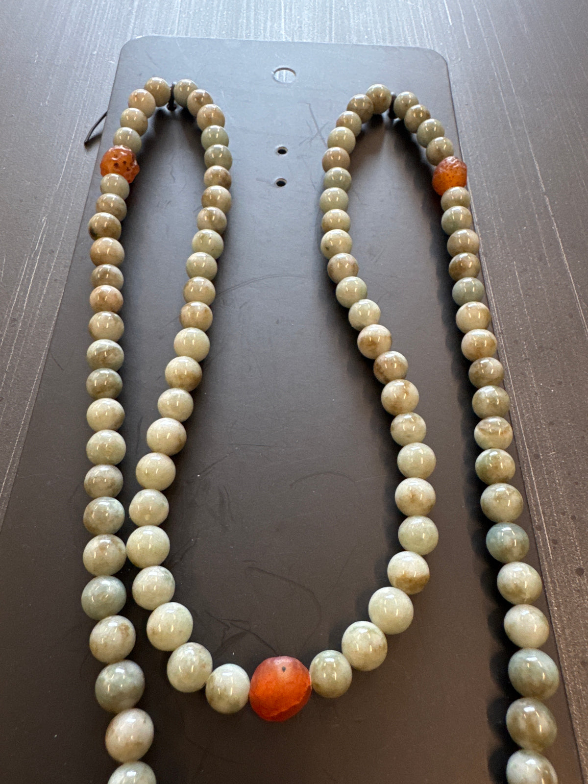Mala Necklace — ChocoMint Jadeite Jade