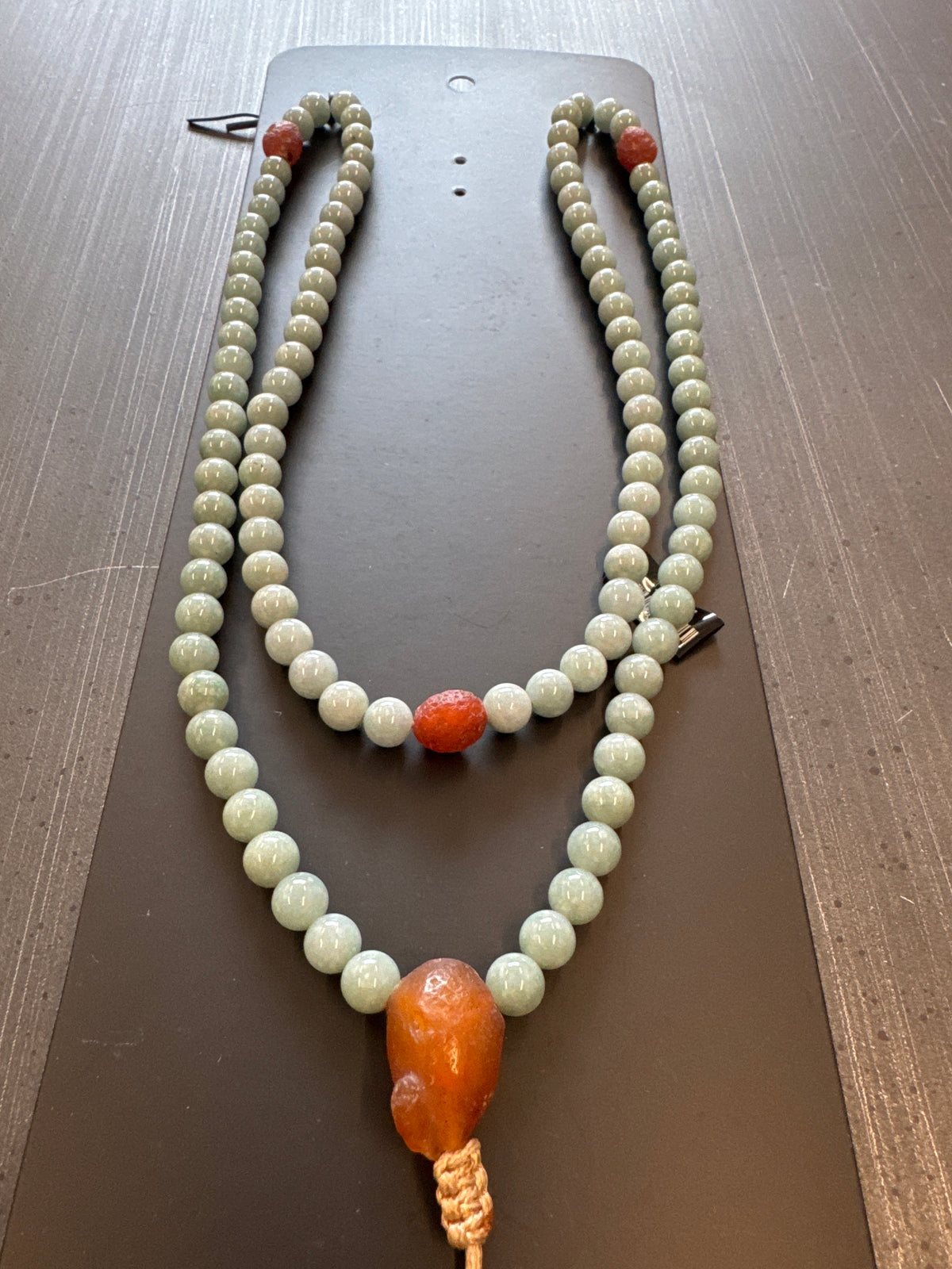 Mala Necklace — Celestial Blue Jadeite Jade