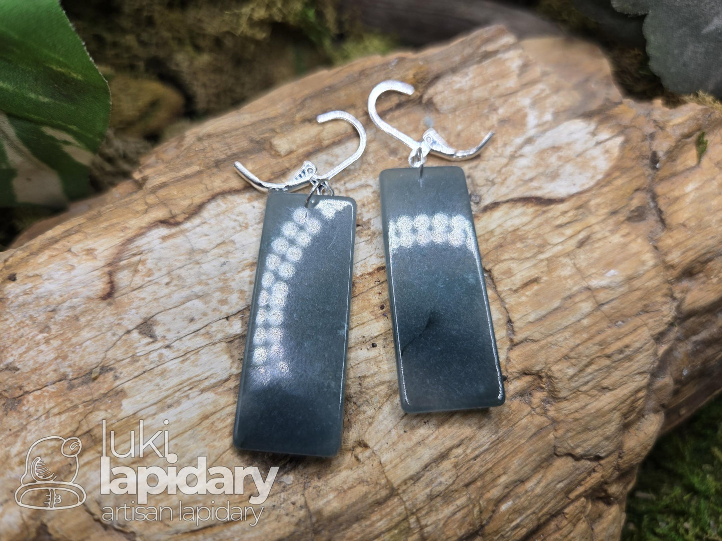 Princesa Jadeite Earrings — Translucent Blue-Green Guatemalan Jade & .925 Sterling Silver