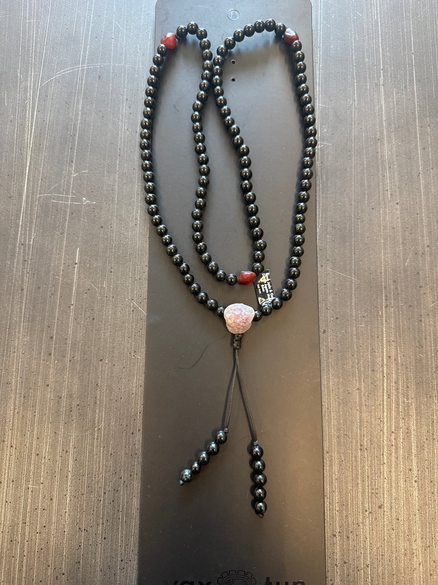 Mala Necklace — Black Jadeite Jade