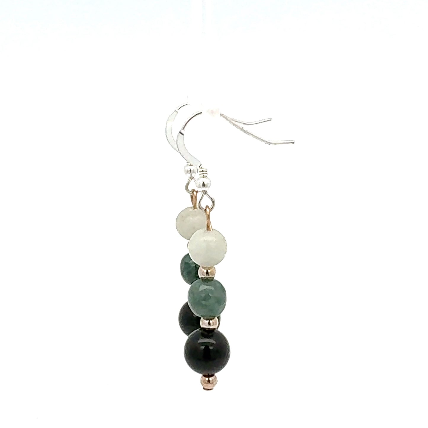 Tri-Color Guatemalan Jadeite Earrings