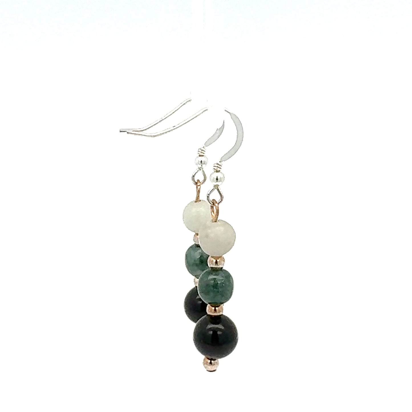 Tri-Color Guatemalan Jadeite Earrings