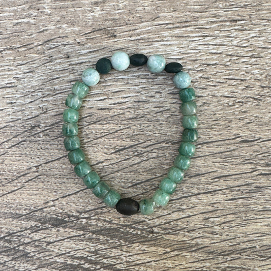 Kazakh Jade, Hetian Jade & Gobi Desert Agate Bracelet