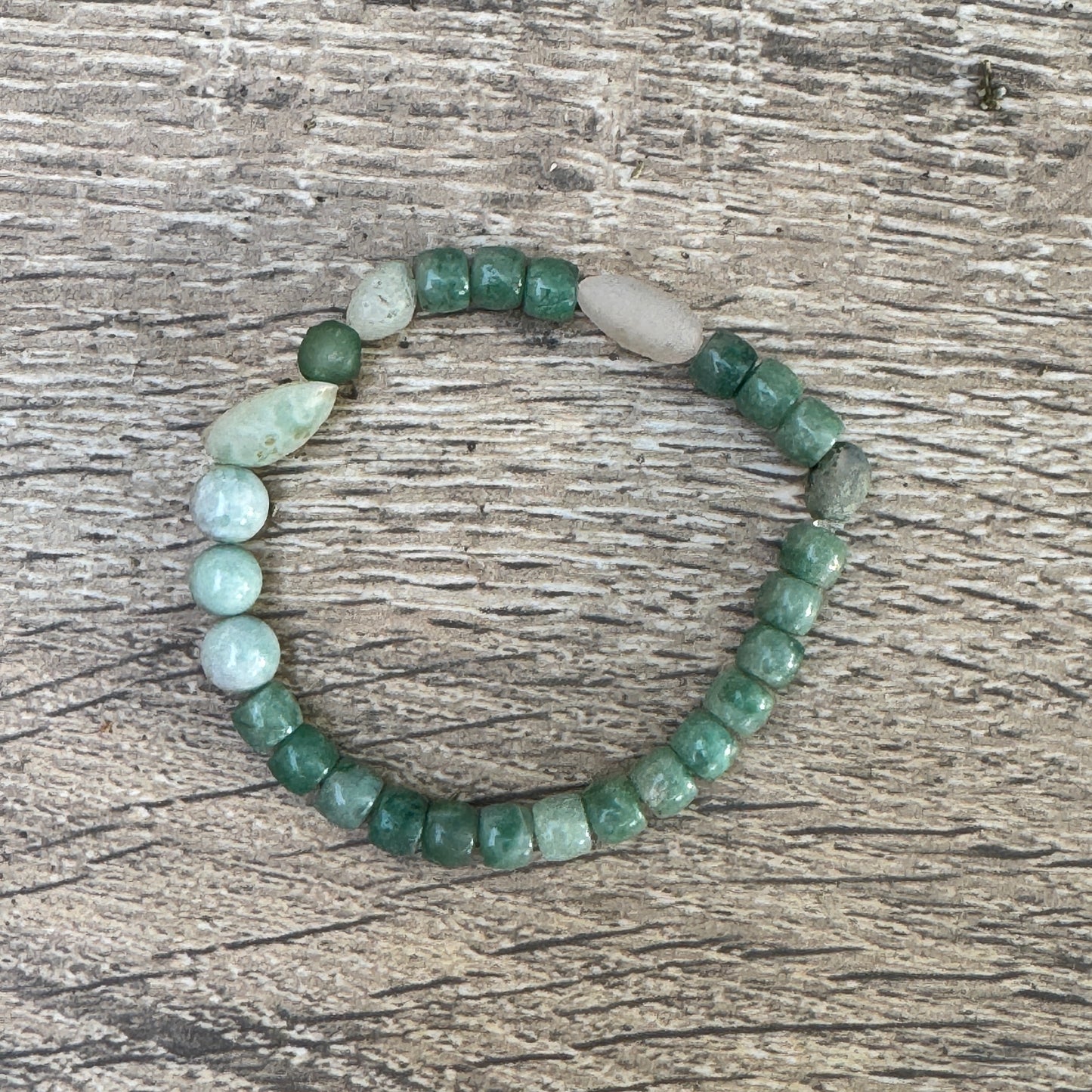 Kazakh Jade, Hetian Jade & Gobi Desert Agate Bracelet