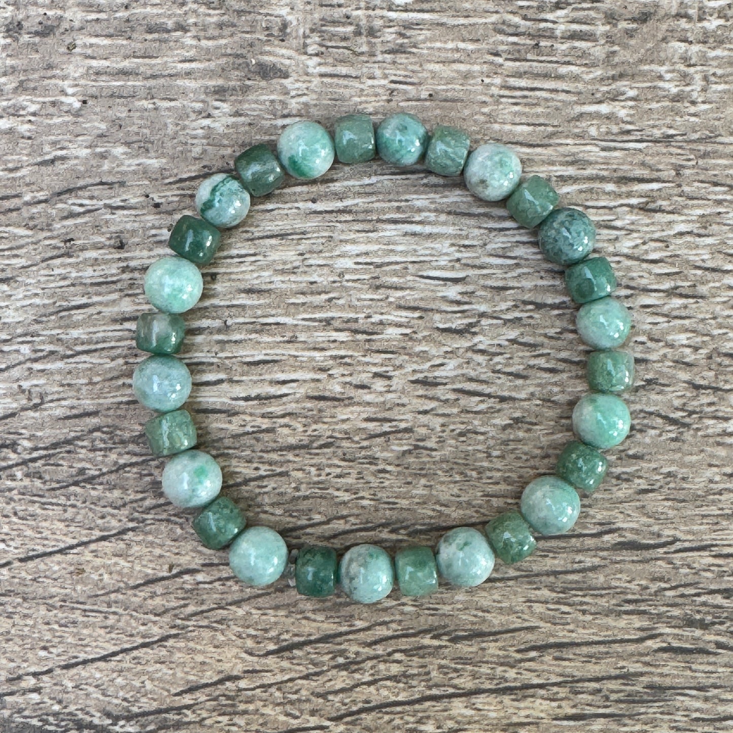 Kazakh Jade & Hetian Jade Stretch Bracelet
