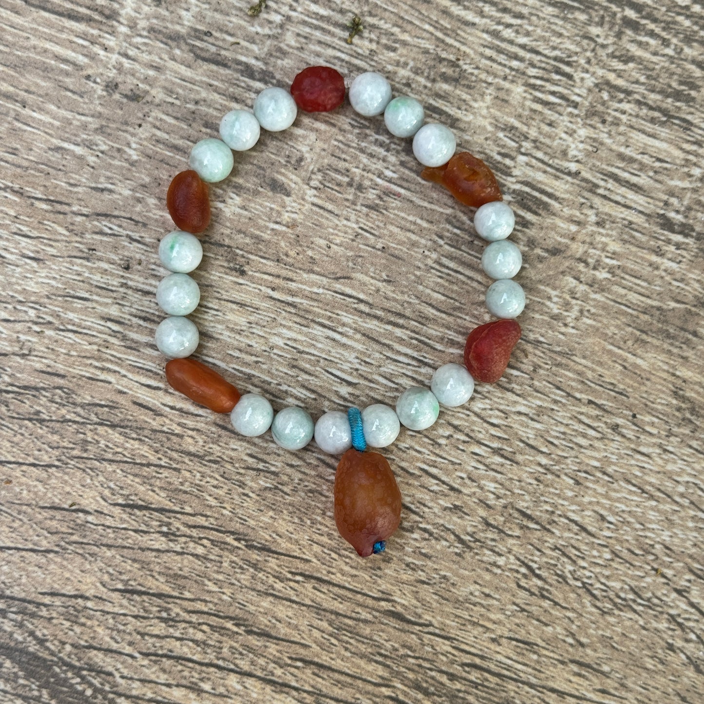 Kazakh Jade & Gobi Desert Agate Stretch Bracelet