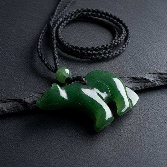 Jade Bear Pendant 35mm