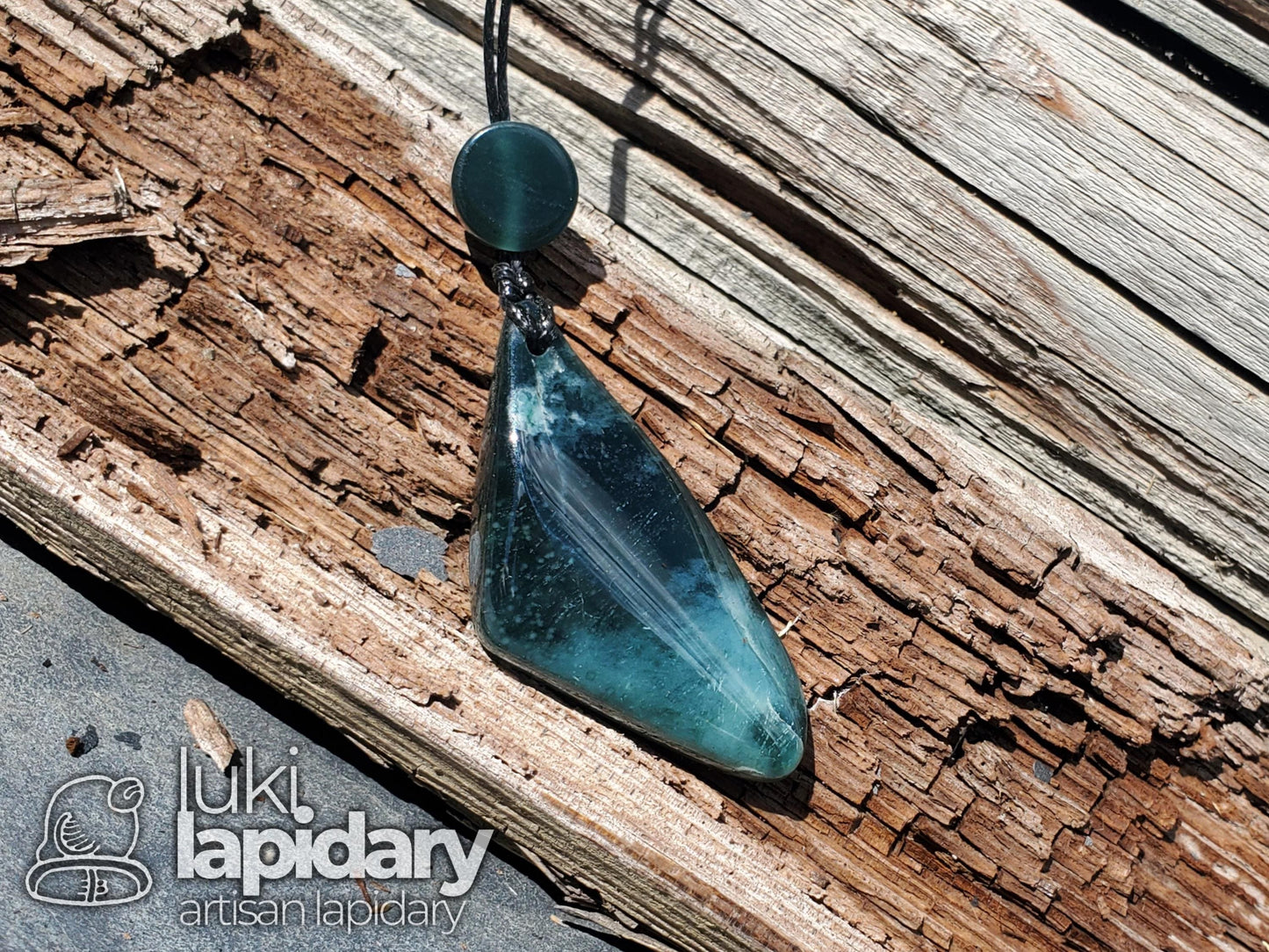2-Tone Guatemalan Jadeite Freeform Pendant