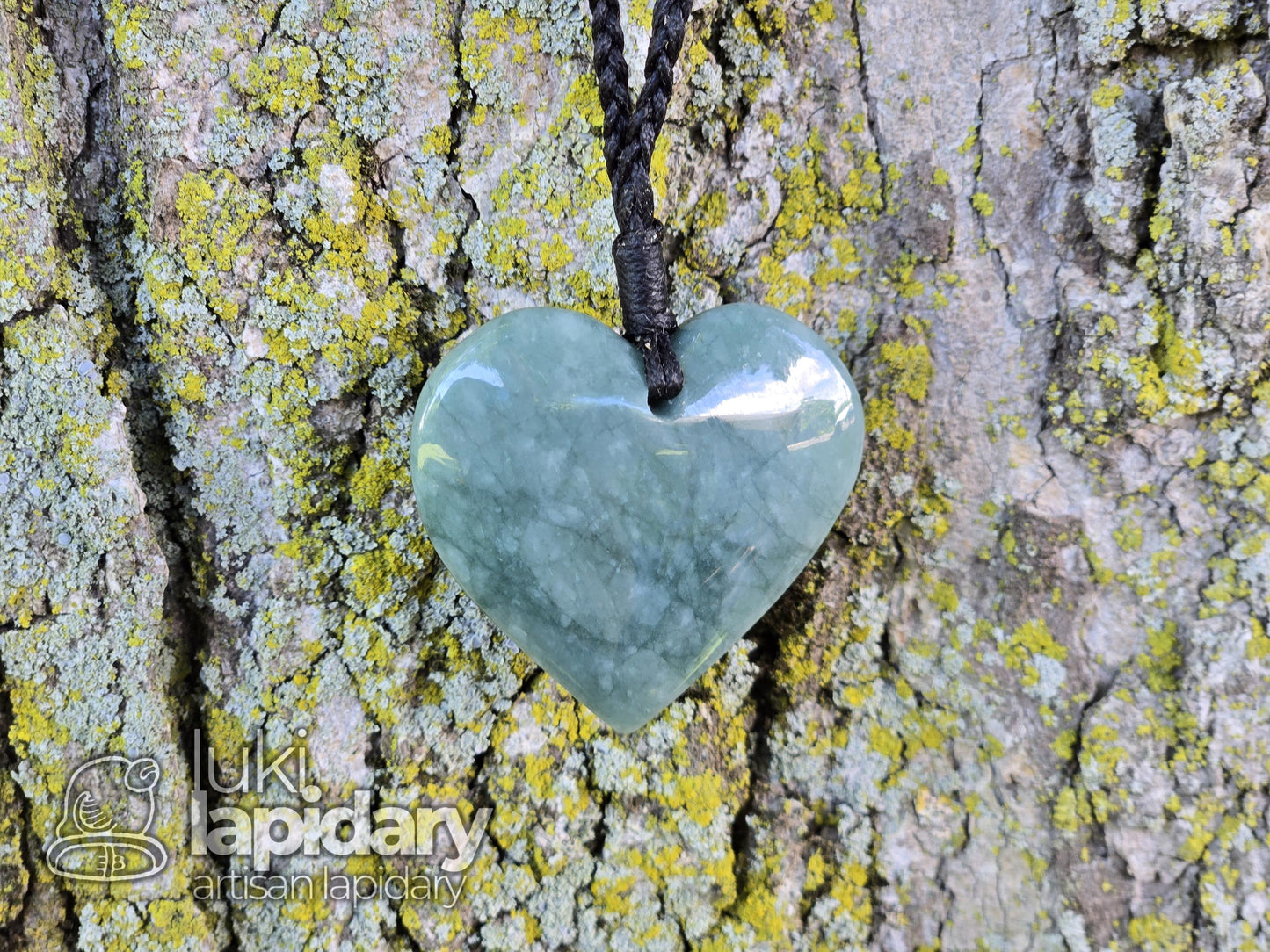 Two-Tone Celestial & Imperial Green Jadeite Heart Pendant — Rare Guatemalan Jade