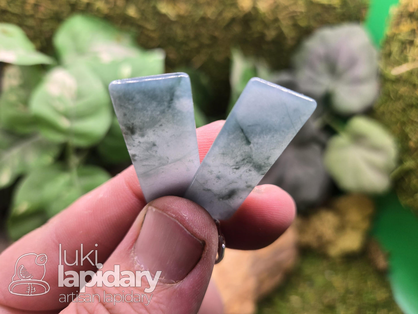 Princesa Jadeite Earrings — Translucent Blue-Green Guatemalan Jade & .925 Sterling Silver