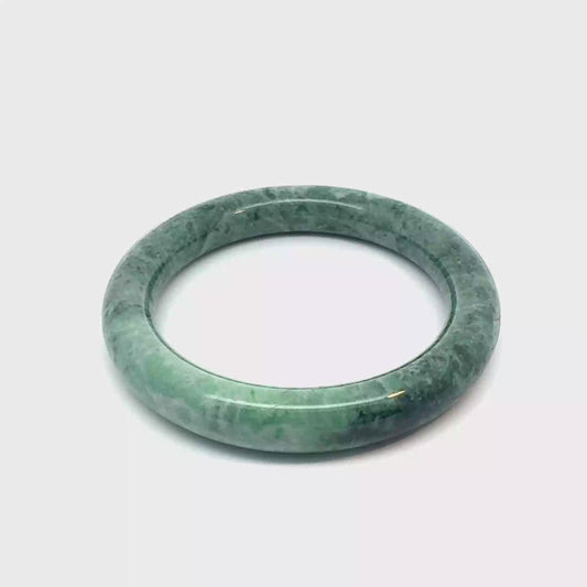 53.84 mm ZHAUHAR Kazakh Jadeite Bangle, Rich Green, Natural Type A