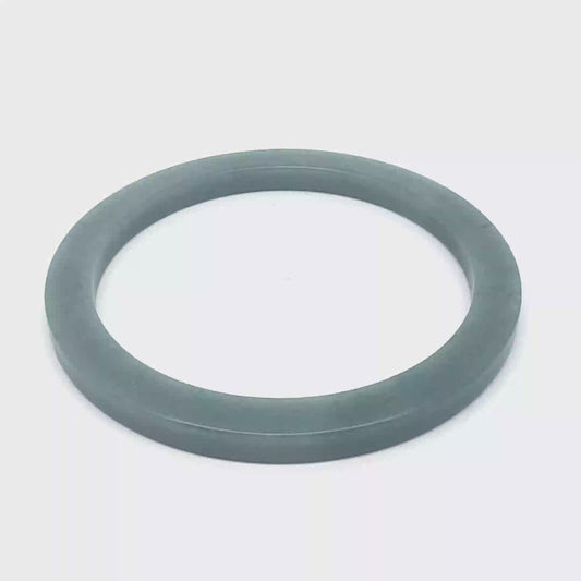 59.5 mm Solid Celestial Blue Guatemalan Jadeite Square-Edge Bangle