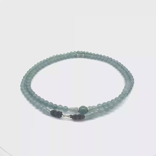Icy Princesa Blue Jadeite Necklace | 5 mm, 26 in