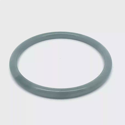 63 mm Celestial Blue Guatemalan Jadeite Thin Full-Round Hololith Bangle
