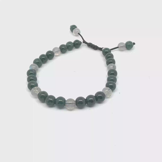 Princesa Blue-Green Jadeite & Labradorite Bracelet | 6 mm