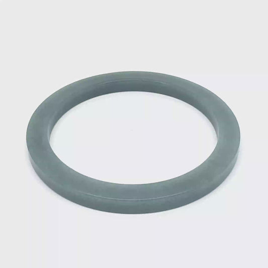 58 mm Celestial Blue Guatemalan Jadeite Square-Edge Bangle, Grey-Green