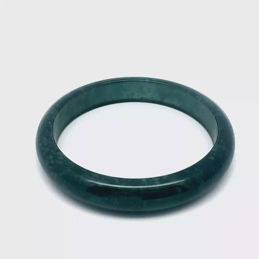 63.5 mm Princesa Blue Guatemalan Jadeite Half-Round Bangle