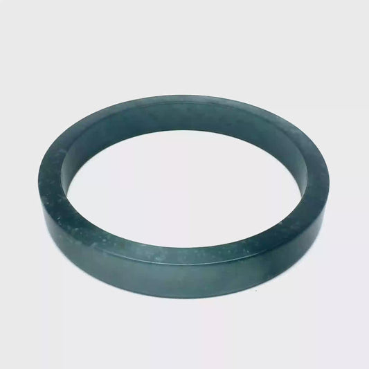70.5 mm Princesa Blue Guatemalan Jadeite Square-Edge Bangle, Flat-Edge Profile