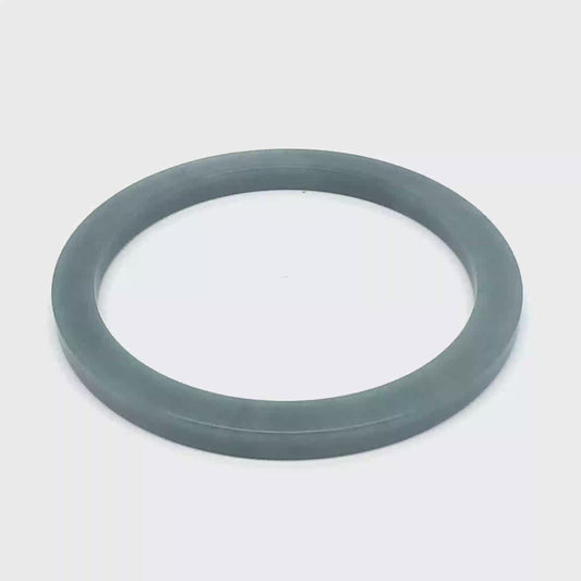 59.5 mm Celestial Blue Jadeite Square-Edge Bangle, Gray-Blue Tones