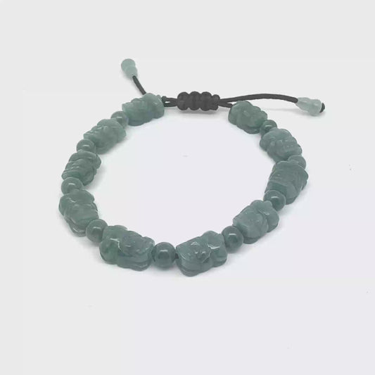 Princesa Blue Jadeite Pixiu Bracelet | 6 mm